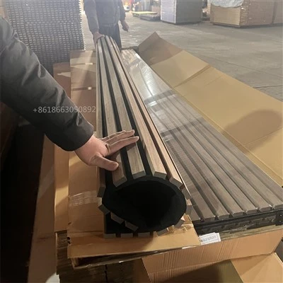 لوحة جدار الخشب الصوتي المرن من خشب البلوط القشرة - 2400 mm × 600 مم