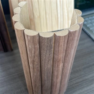ألواح حائط منحنية بقشرة خشب MDF، تكسية جدران من خشب الجوز، ديكور منزلي